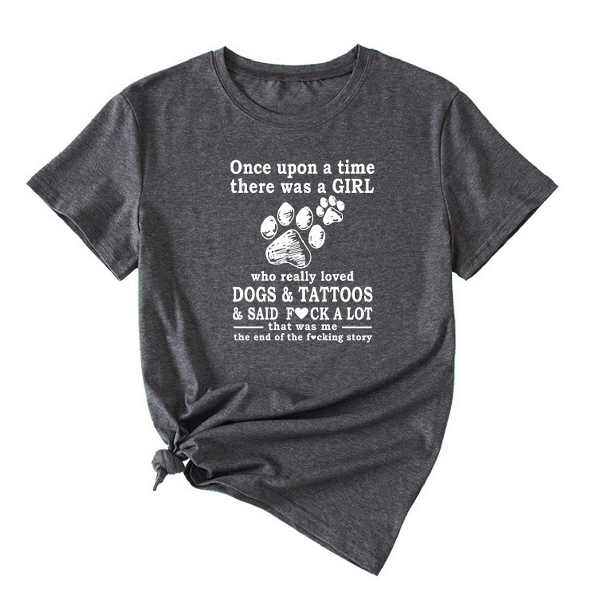 Women's Casual Tee ? Letter Graphic Print