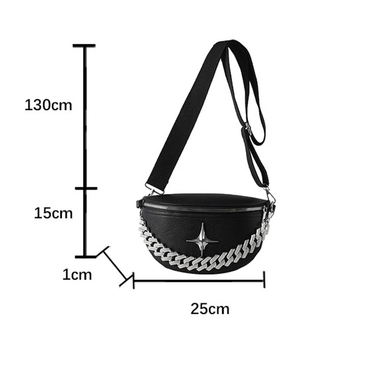 BELT BAG , CROSSBODY BAG SUMMER WITH CHUNKY CHAIN_CWAB2067