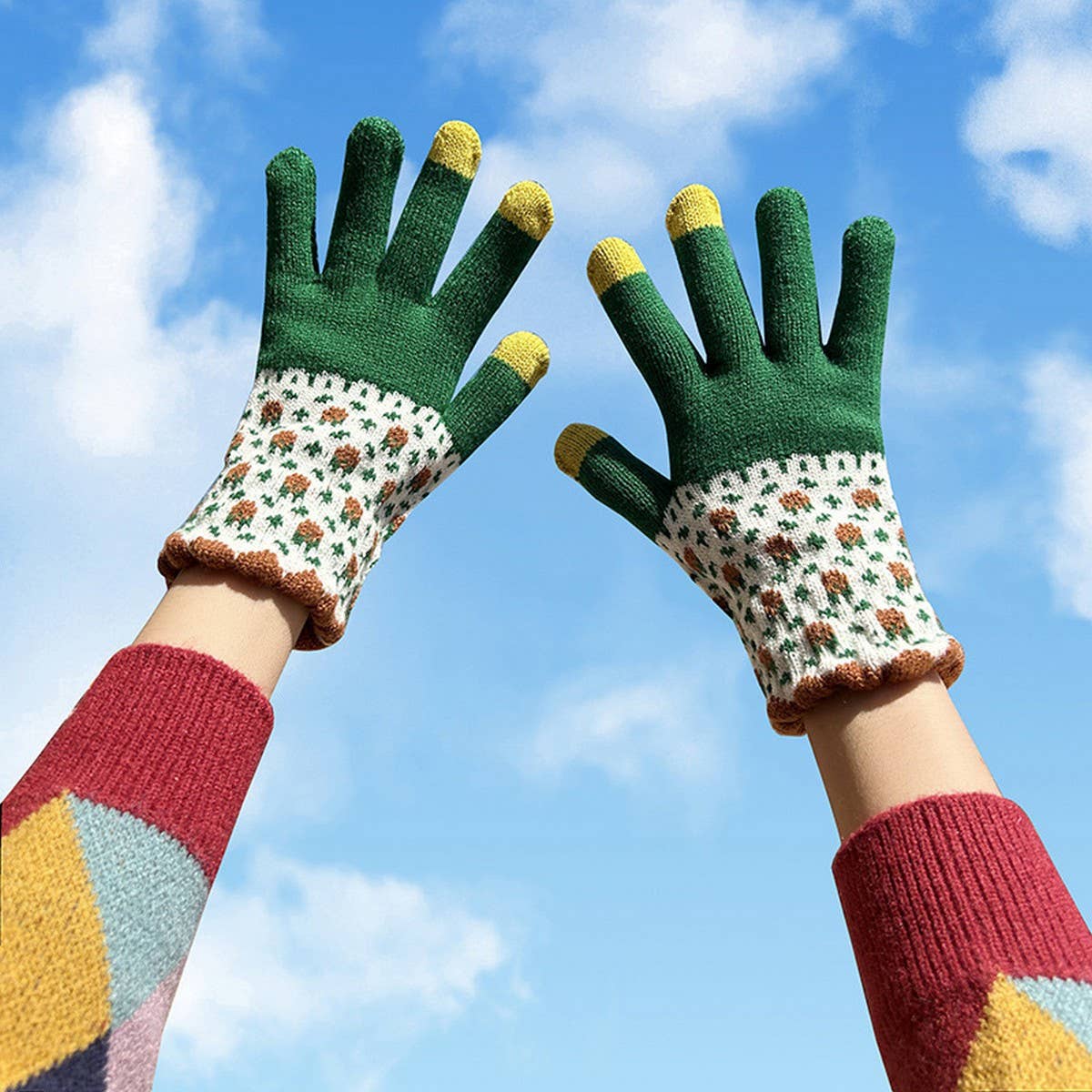 Cute Knit Gloves for Women ? Touchscreen Warm_CWAG0147