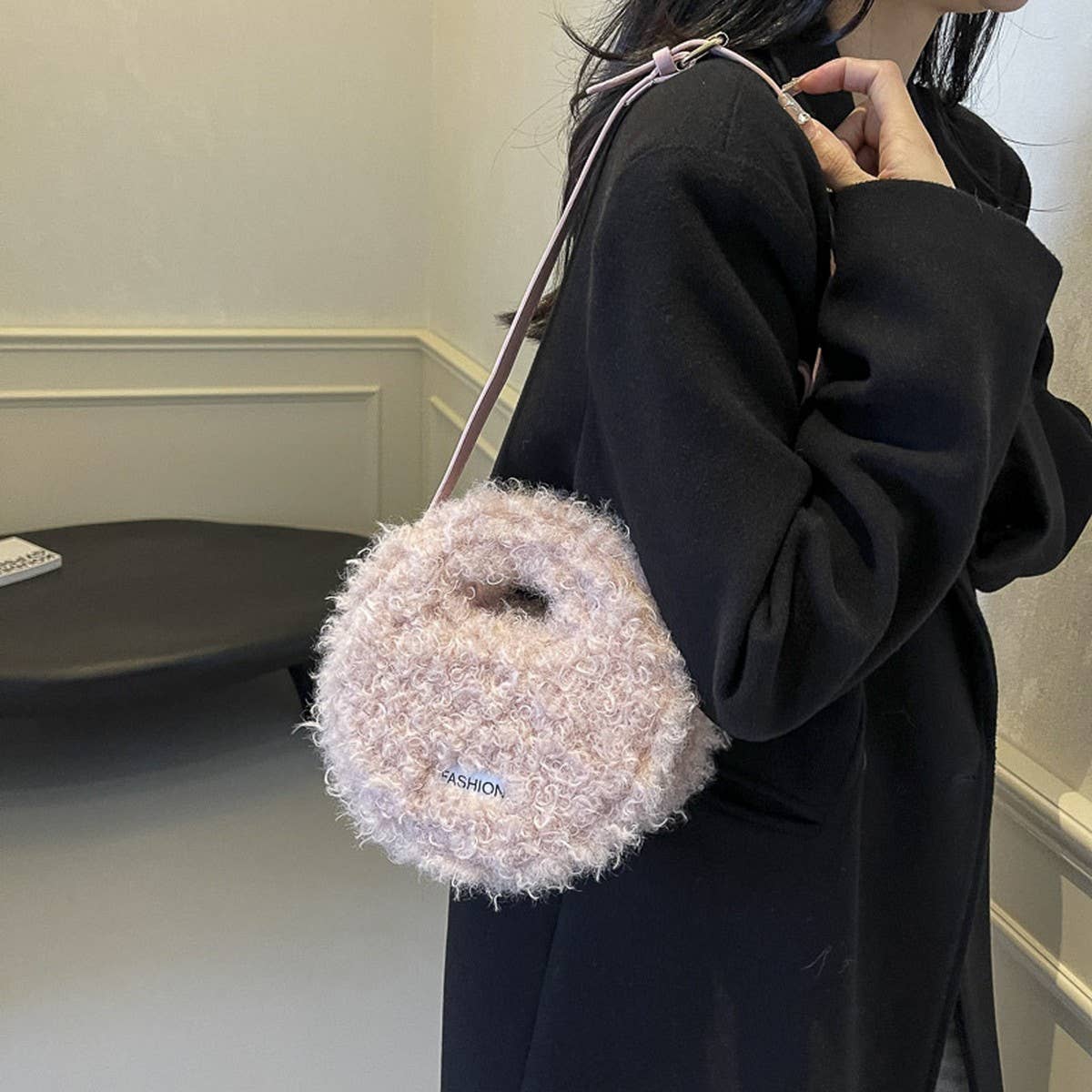 WINTER LAMB WOOL HANDBAG SHOULDER PLUSH BAG_CWAB3984