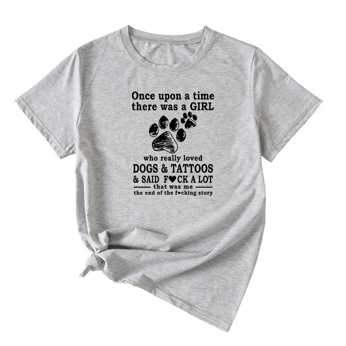 Women's Casual Tee ? Letter Graphic Print