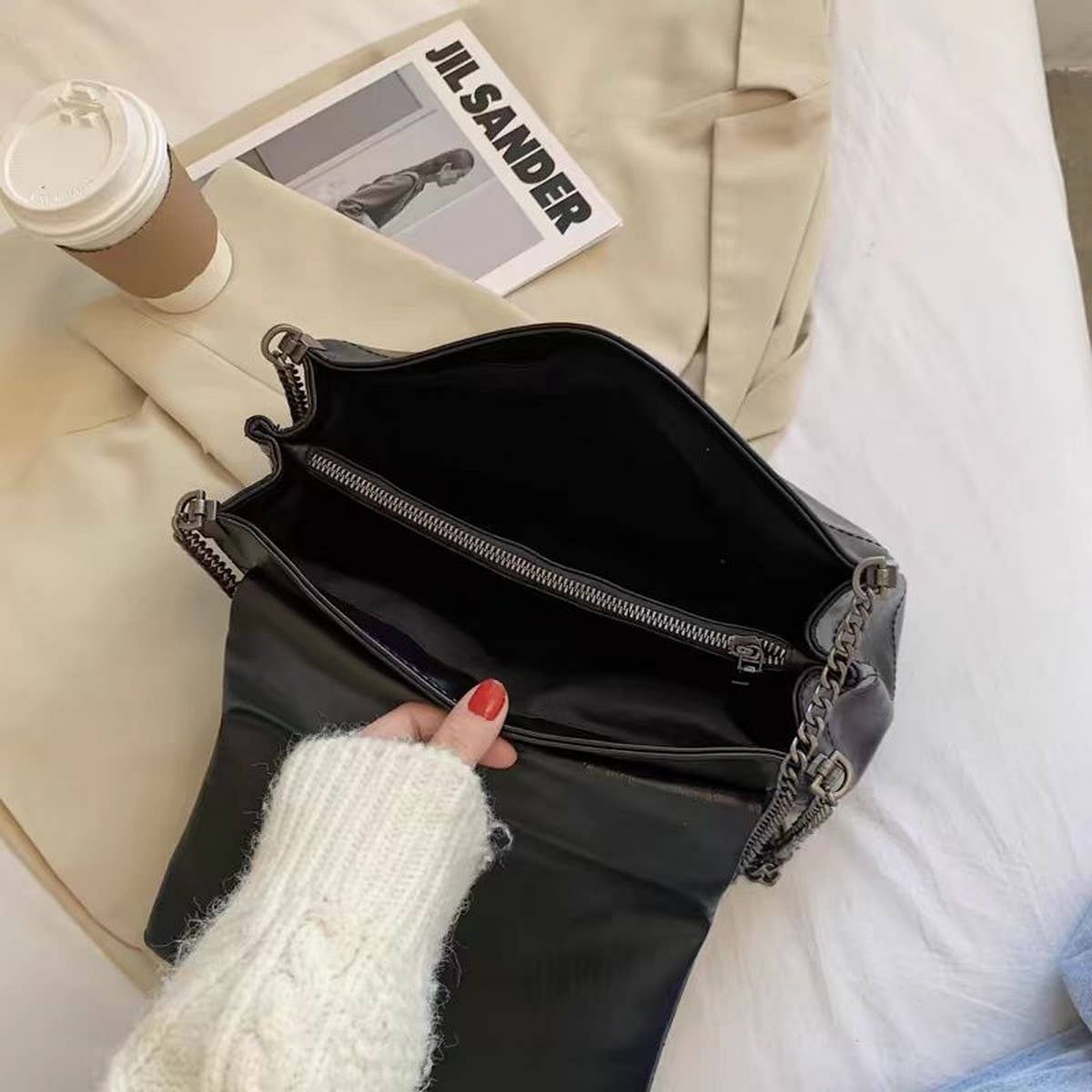 NEW FASHION LARGE CAPACITY CHAIN SHOULDER BAG_CWAB3430
