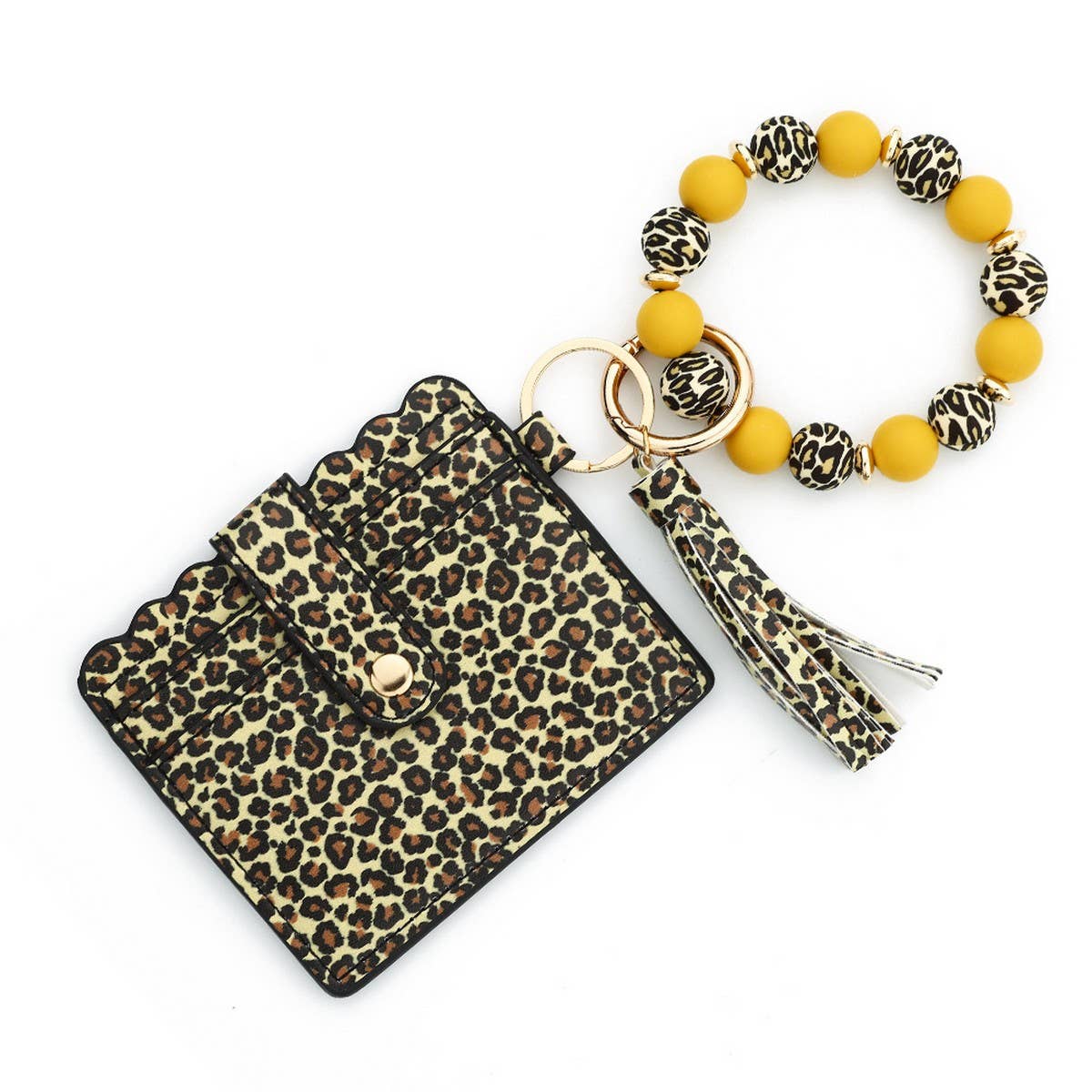 Colorful Silicone Bead Coin Purse with Cow Keychain_CWAB4952