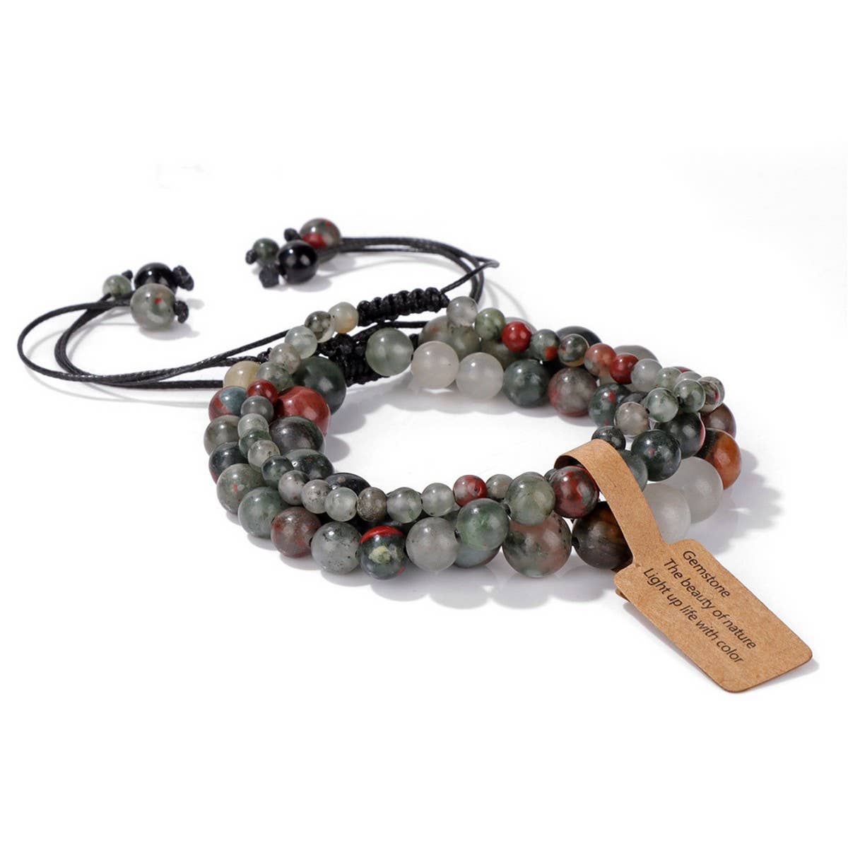 CWAJE4233_NATURAL STONE SIMPLE BRAIDED BRACELET