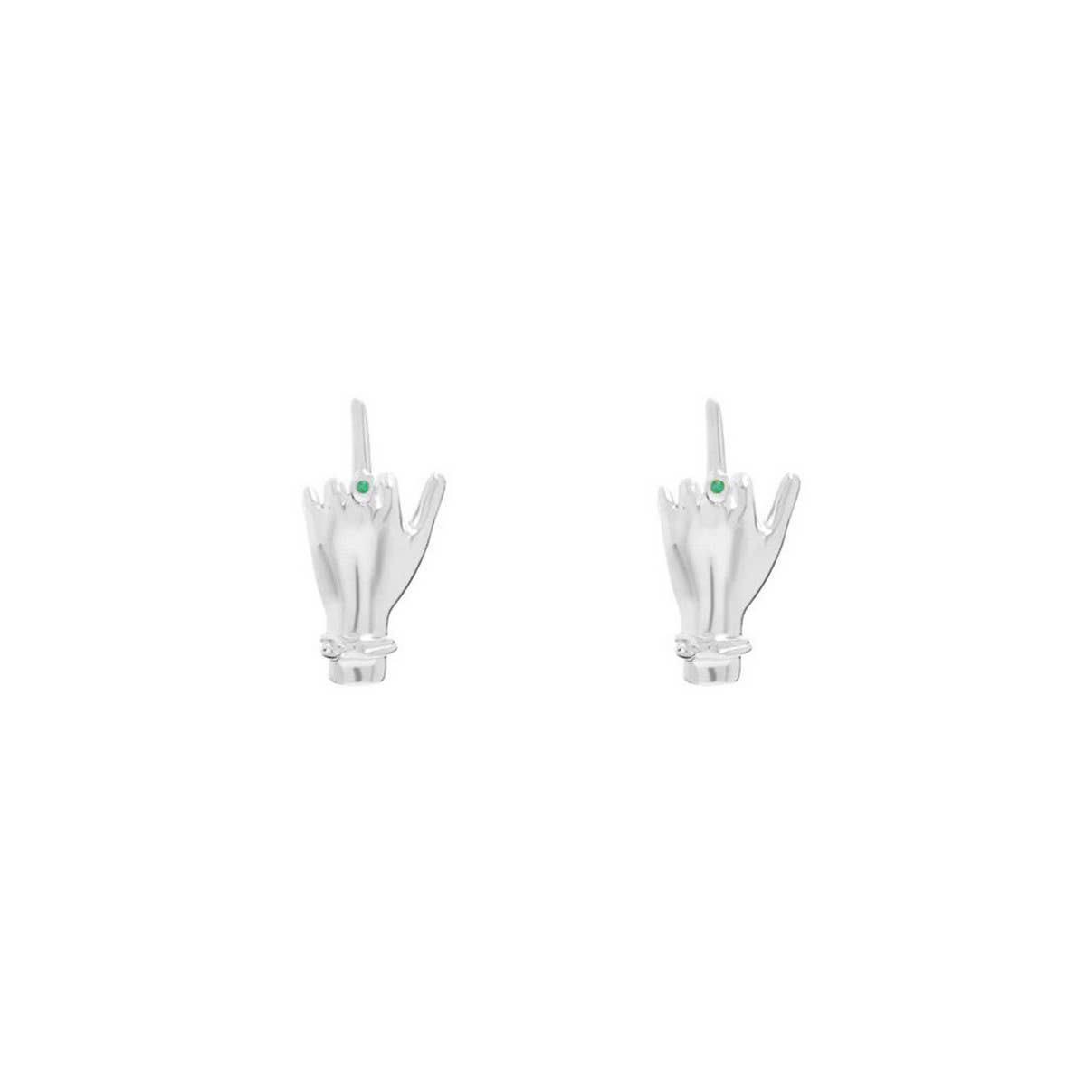 Trendy Niche Chain Design Gold Silver Earrings