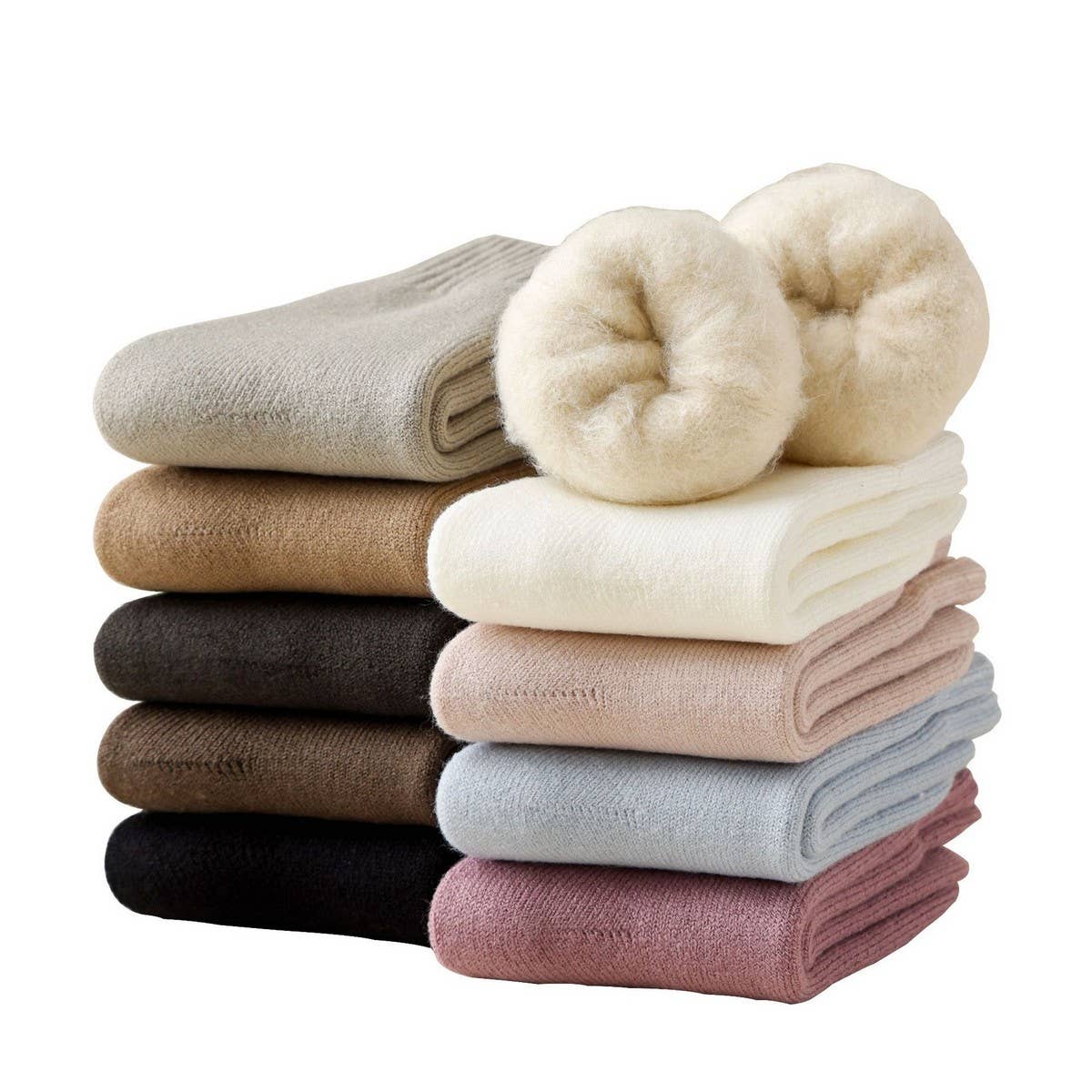 WOMEN'S WINTER FLEECE THICKENED MID-TUBE SOCKS