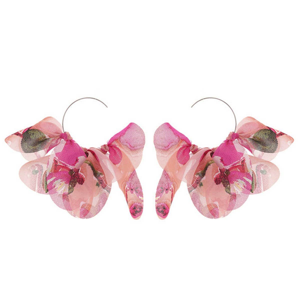 Fabric Tassel Earrings ??Handmade Statement Drop_CWMM6160
