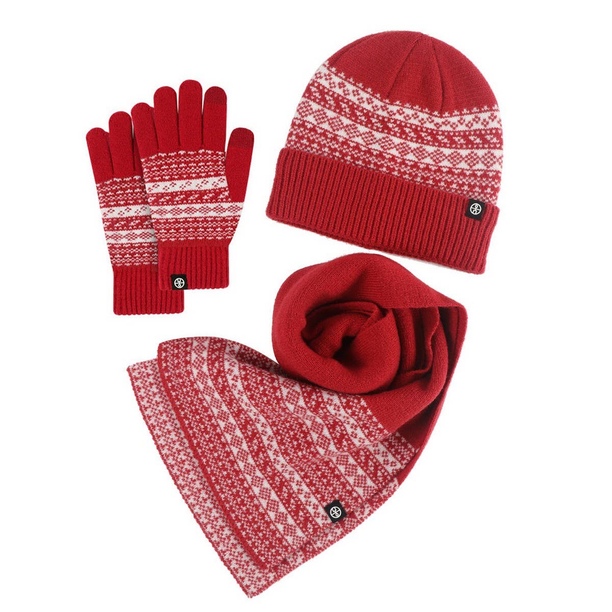 WINTER WARM KNITTED WINDPROOF THREE-PIECE SUIT