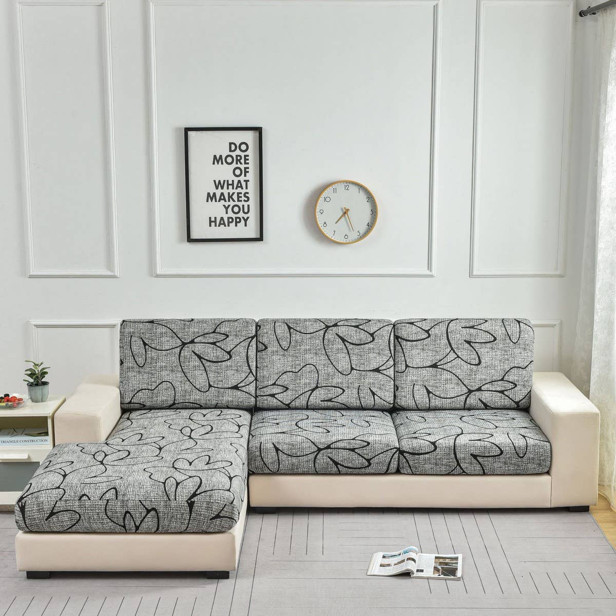 Stretch Printed Sofa Cover, Full Wrap Design_CWMM8308