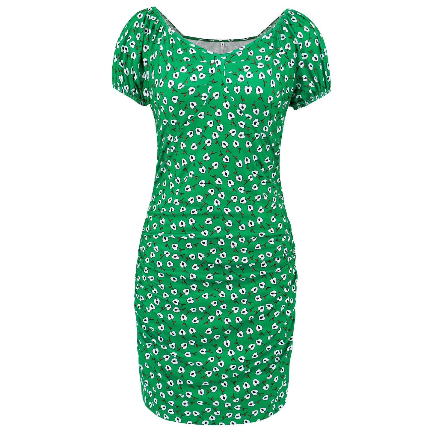 Floral V-neck Slim Fit Bodycon Mini Dress