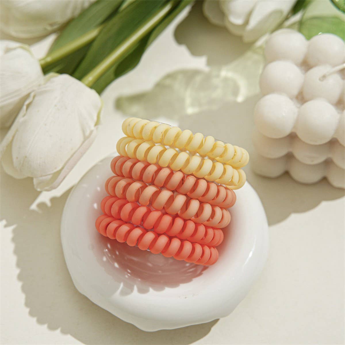HIGH ELASTIC FROSTED PHONE CORD HAIR TIES_CWAHA1122
