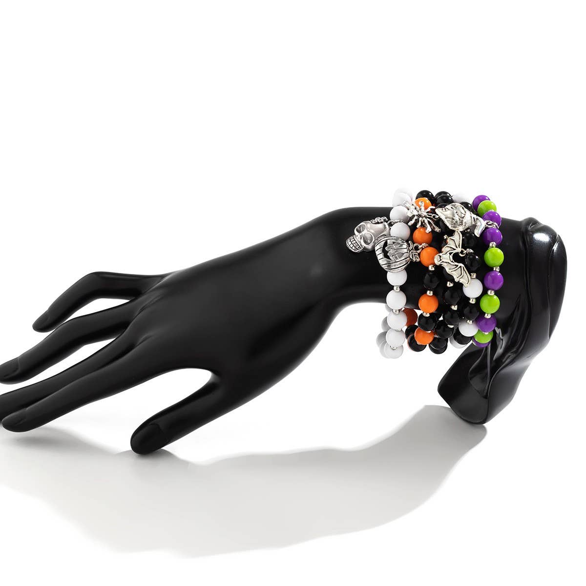 NEW SKULL PUMPKIN COLOR BRACELET SET