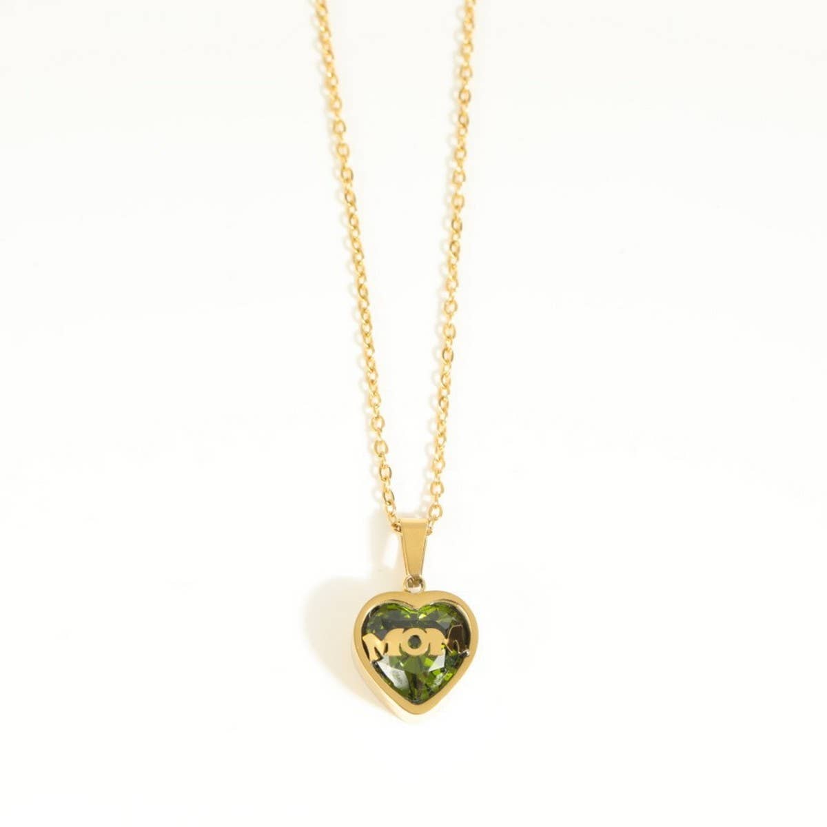 STAINLESS STEEL DECEMBER ZIRCON NECKLACE_CWMM3821