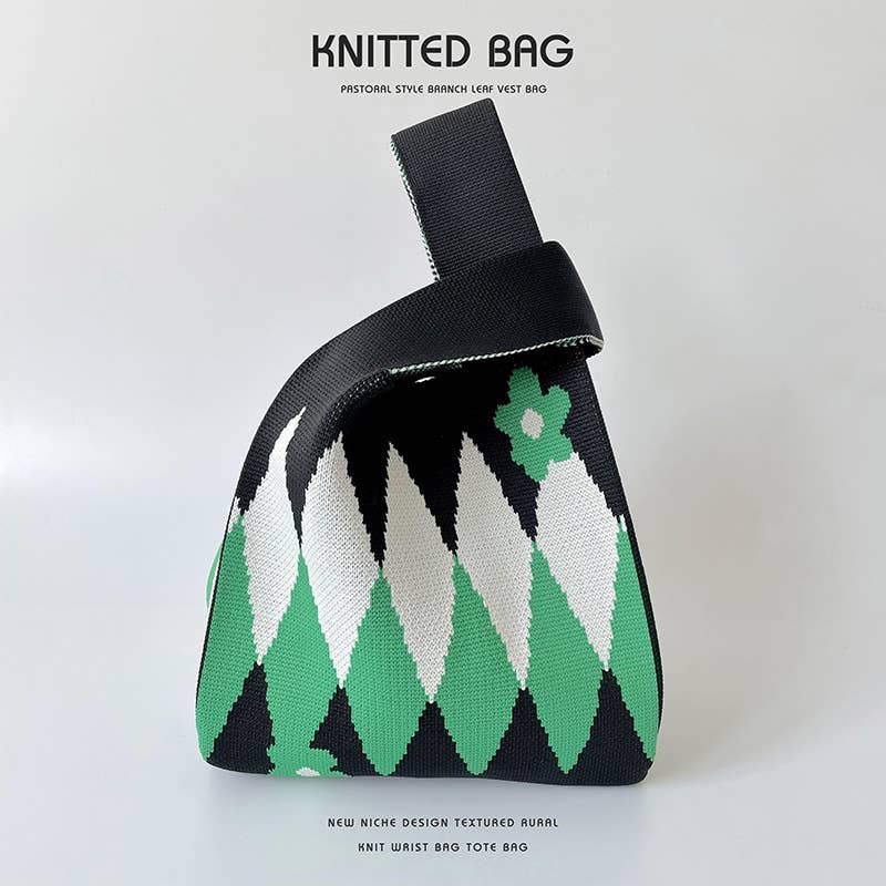 Flower series versatile knitted bag
