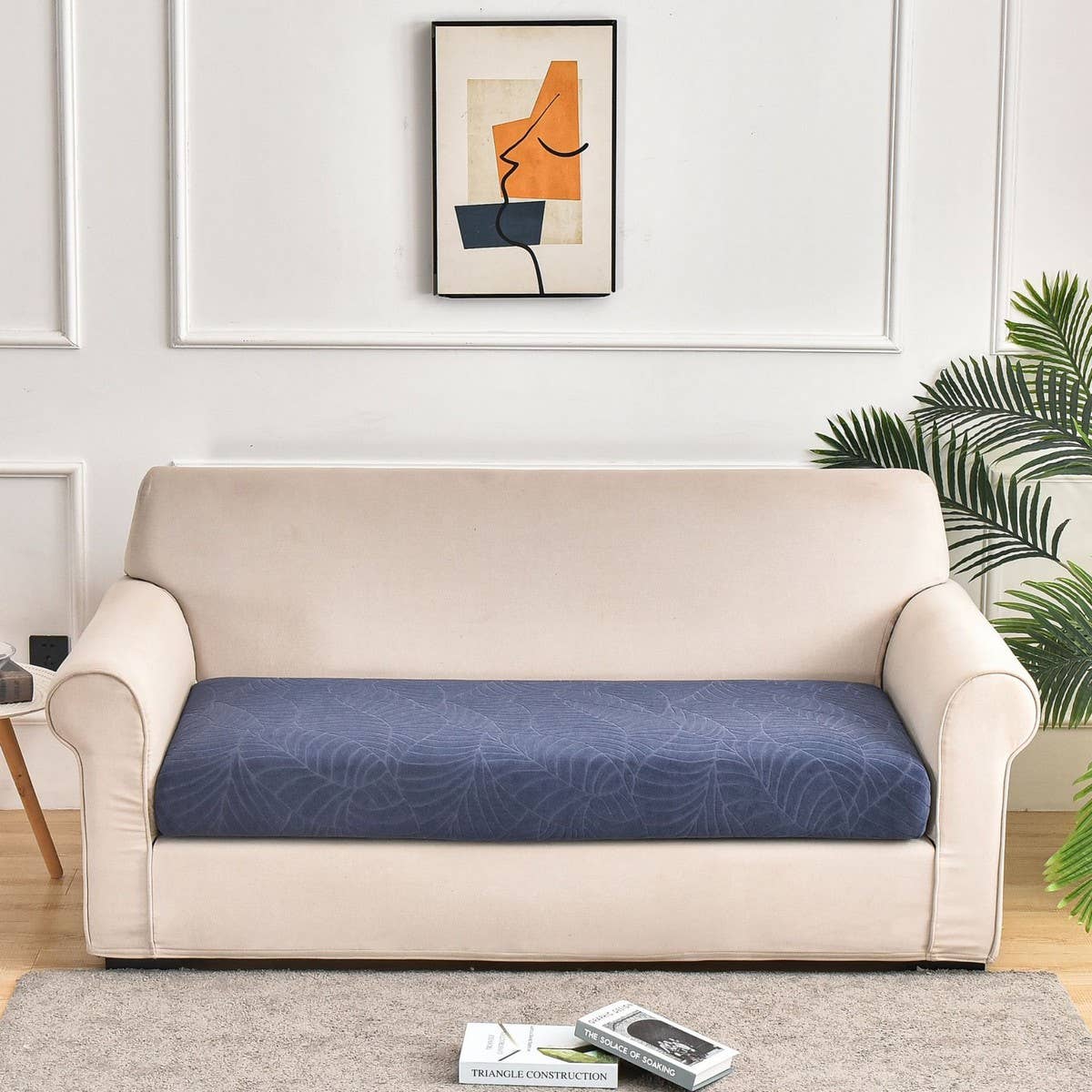 Waterproof Stretch Sofa Cover Solid Jacquard