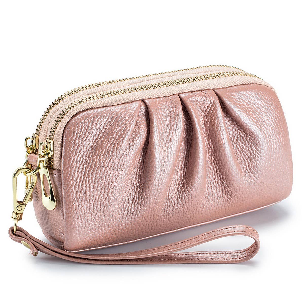TOPLAYER COWHIDE DOUBLE LAYER ZIPPER LEATHER WALLET_CWAB3705