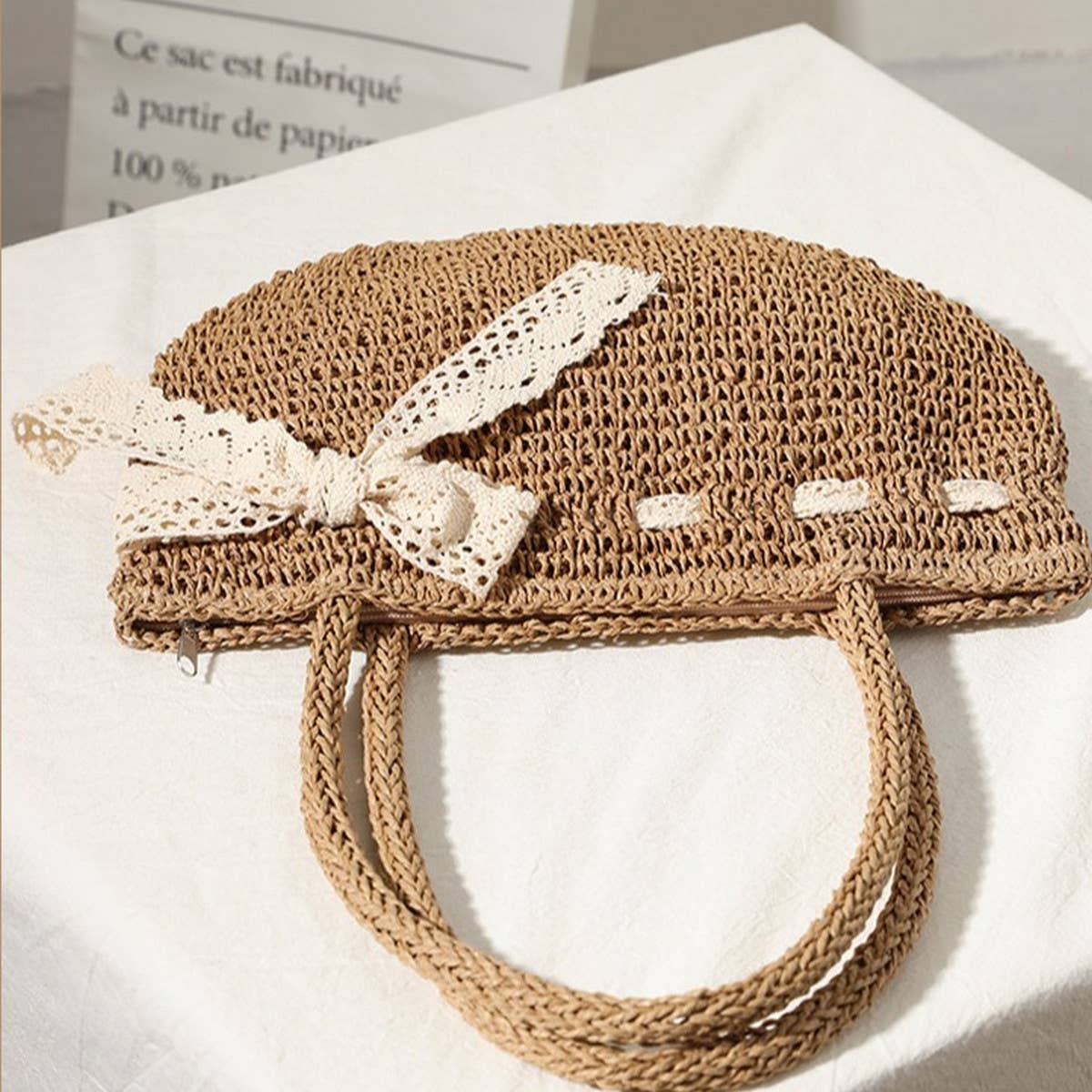 2024 NEW STYLE BOW HAND-HELD BEACH WOVEN BAG_CWAB1891