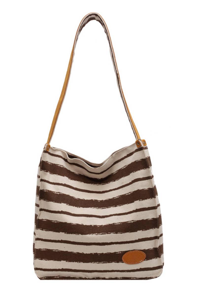 STRIPE PATTERN CASUAL SHOULDER BAG_CWAB0512