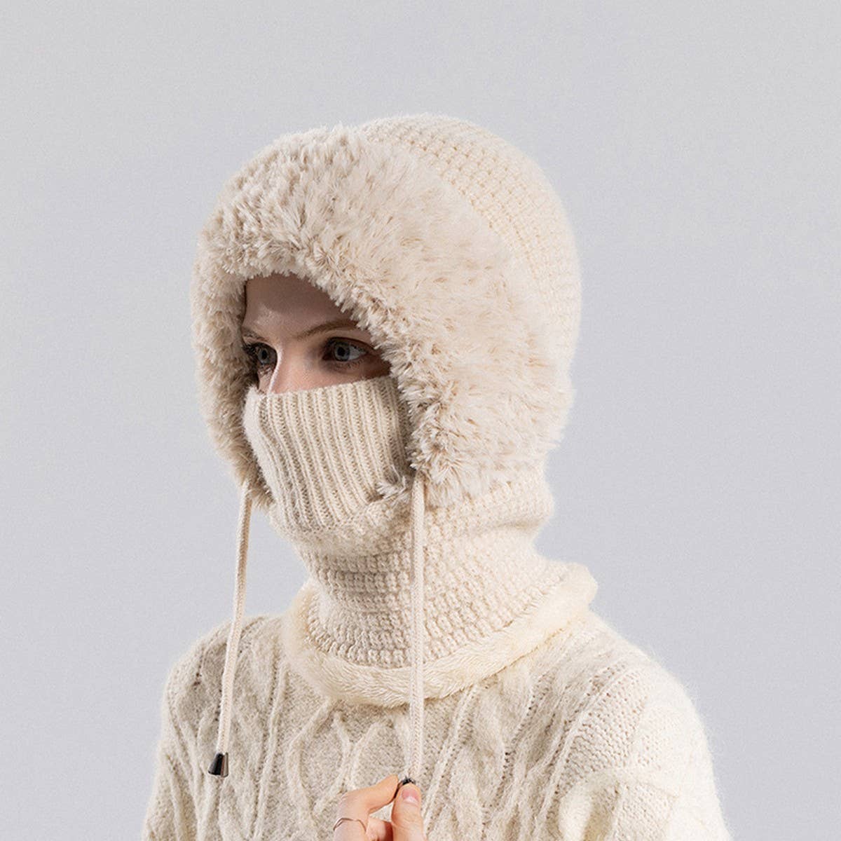 WINTER WARM HAT MASK SCARF SET