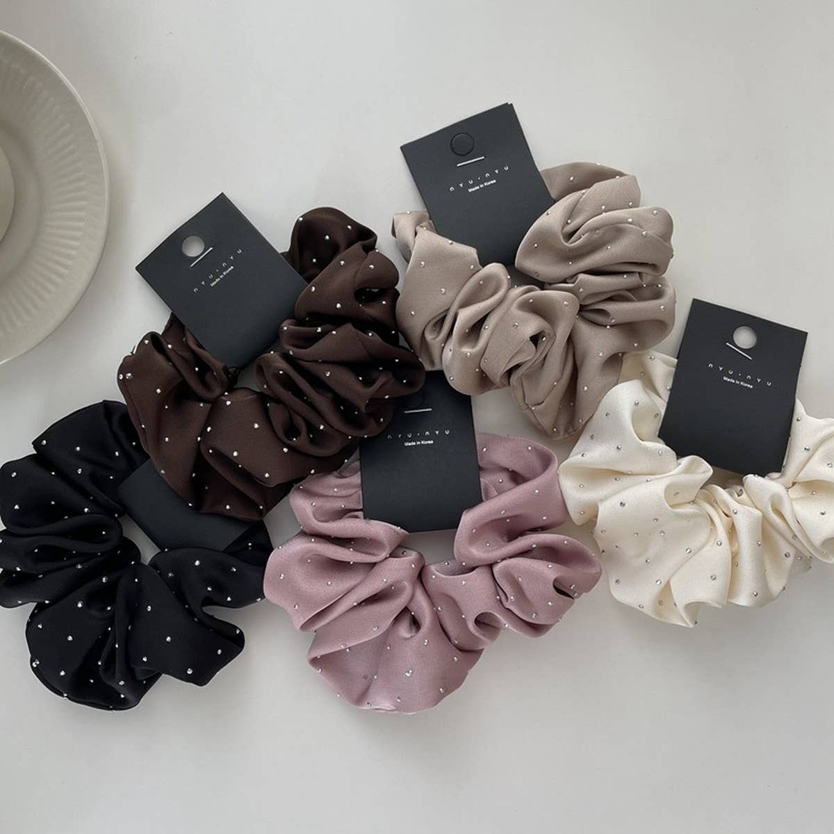 VINTAGE FRENCH STARS HAIR SCRUNCHIES_CWAHA1726