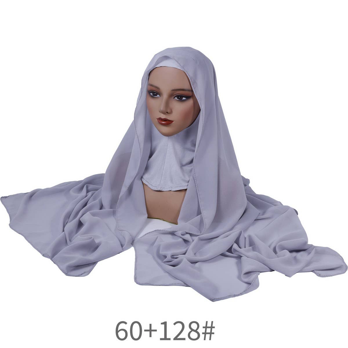 CLASSIC SOLID COLOR PEARL CHIFFON ETHNIC HEADSCARF
