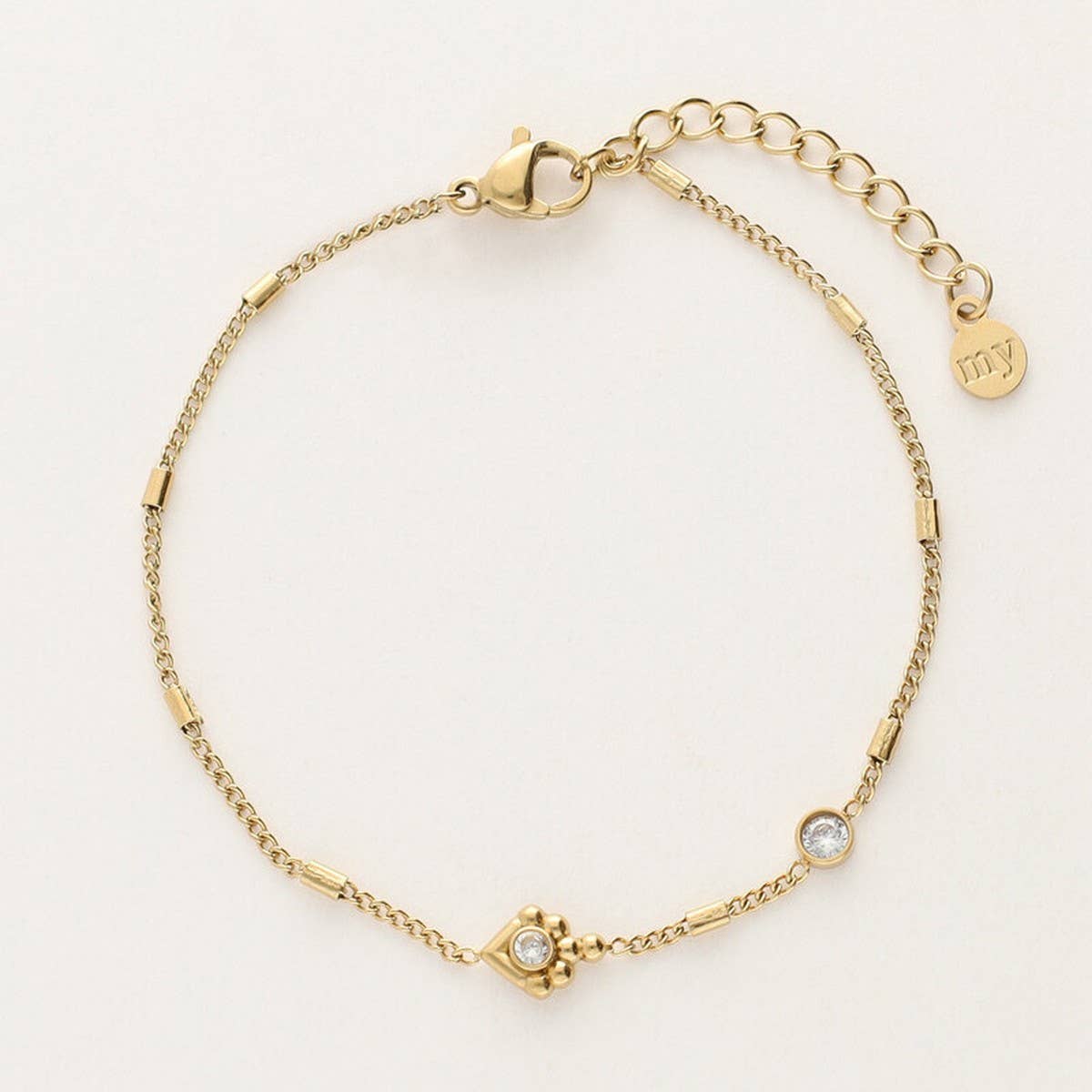 LUXURY GOLD-PLATED ZIRCON ADJUSTABLE BRACELET