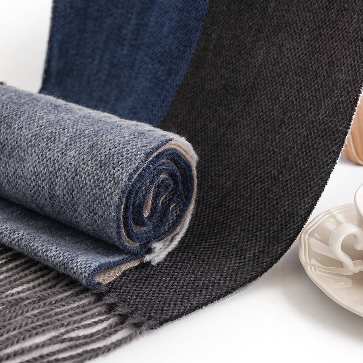 Men's Plaid Colorblock Scarf - Winter Warm Style