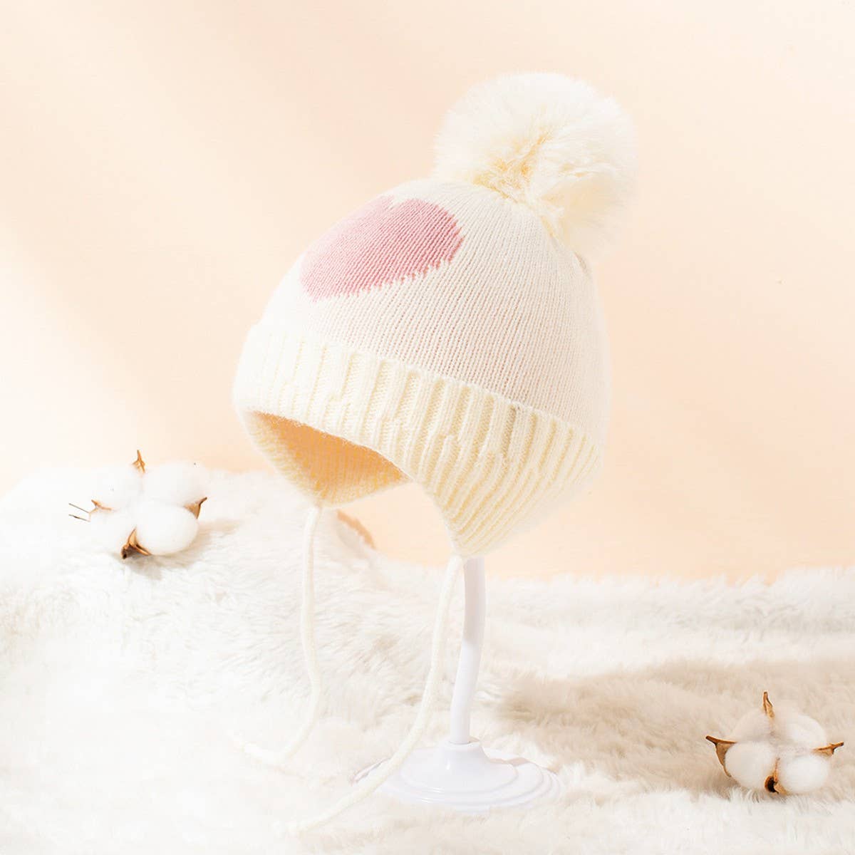 2024 NEW EAR PROTECTION LOVE BABY KNITTED HAT_CWAH1747
