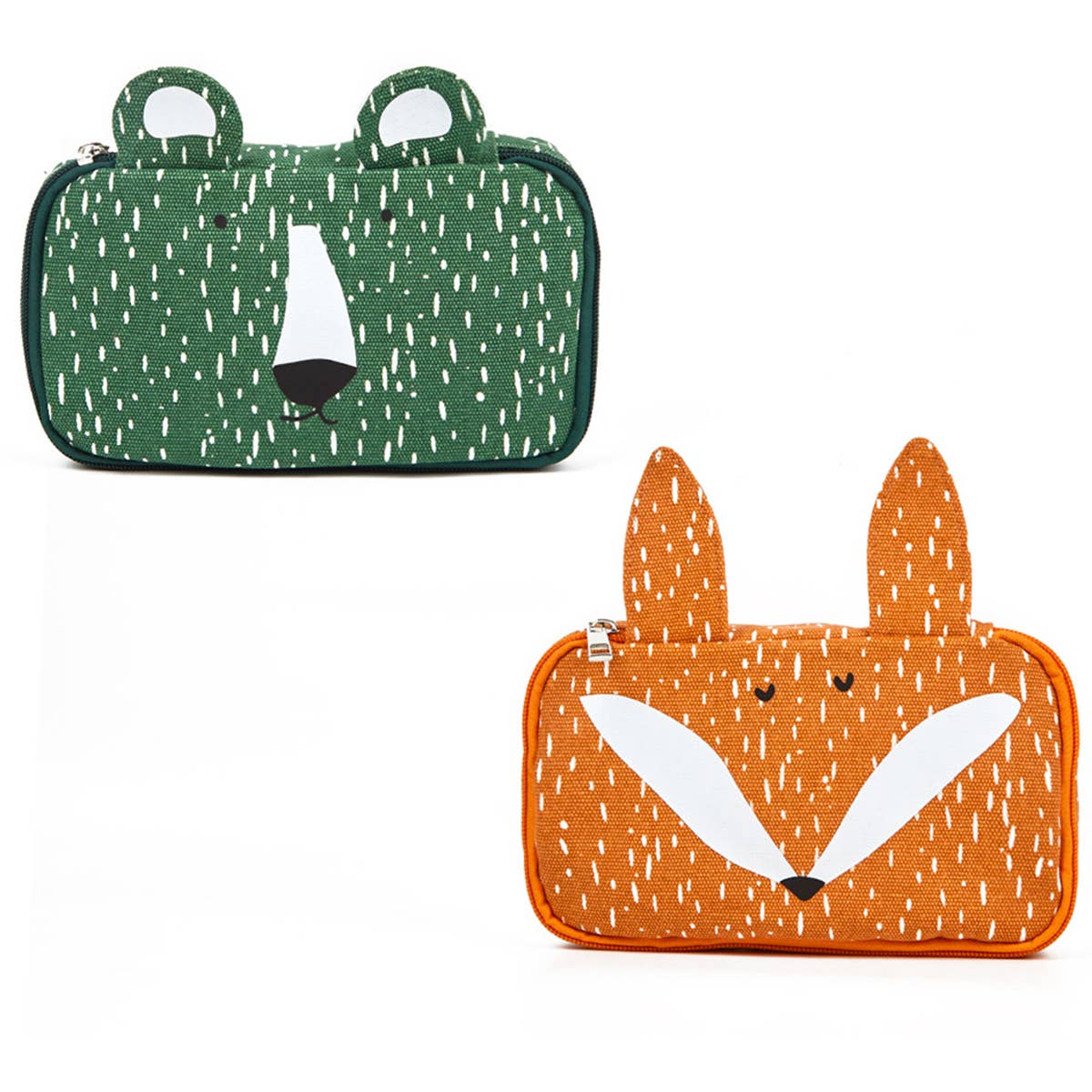 ANIMAL PATTERN PRINTED CUTE CANVAS MAKEUP BAG_CWAB1440