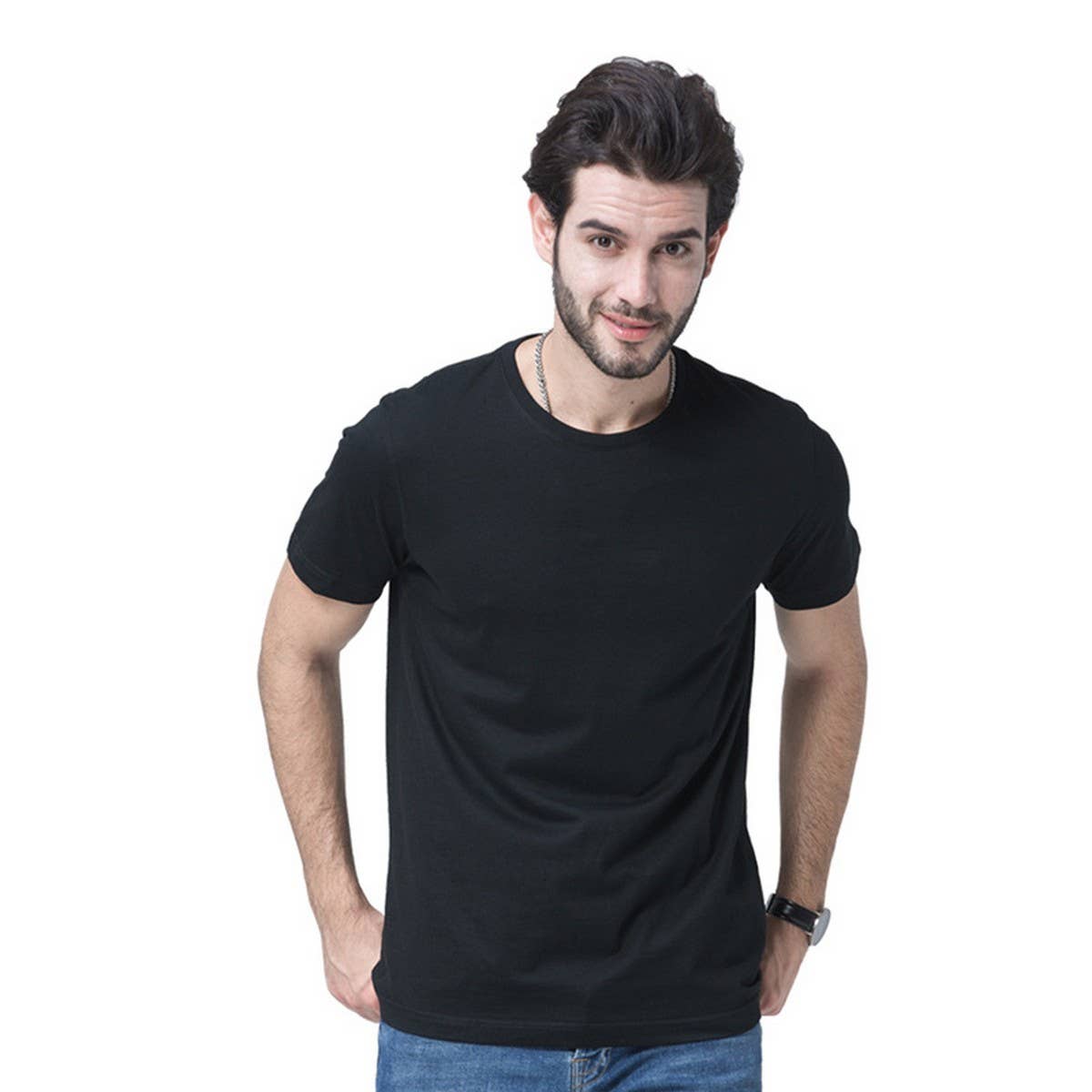 170g Slim Fit Cotton Crewneck Tee – Unisex Basic Shirt