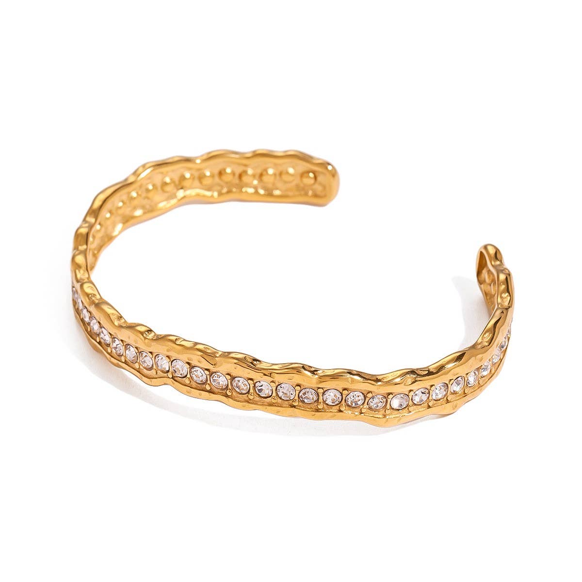 Ins Style Open Bangle, Titanium Steel, No Fade