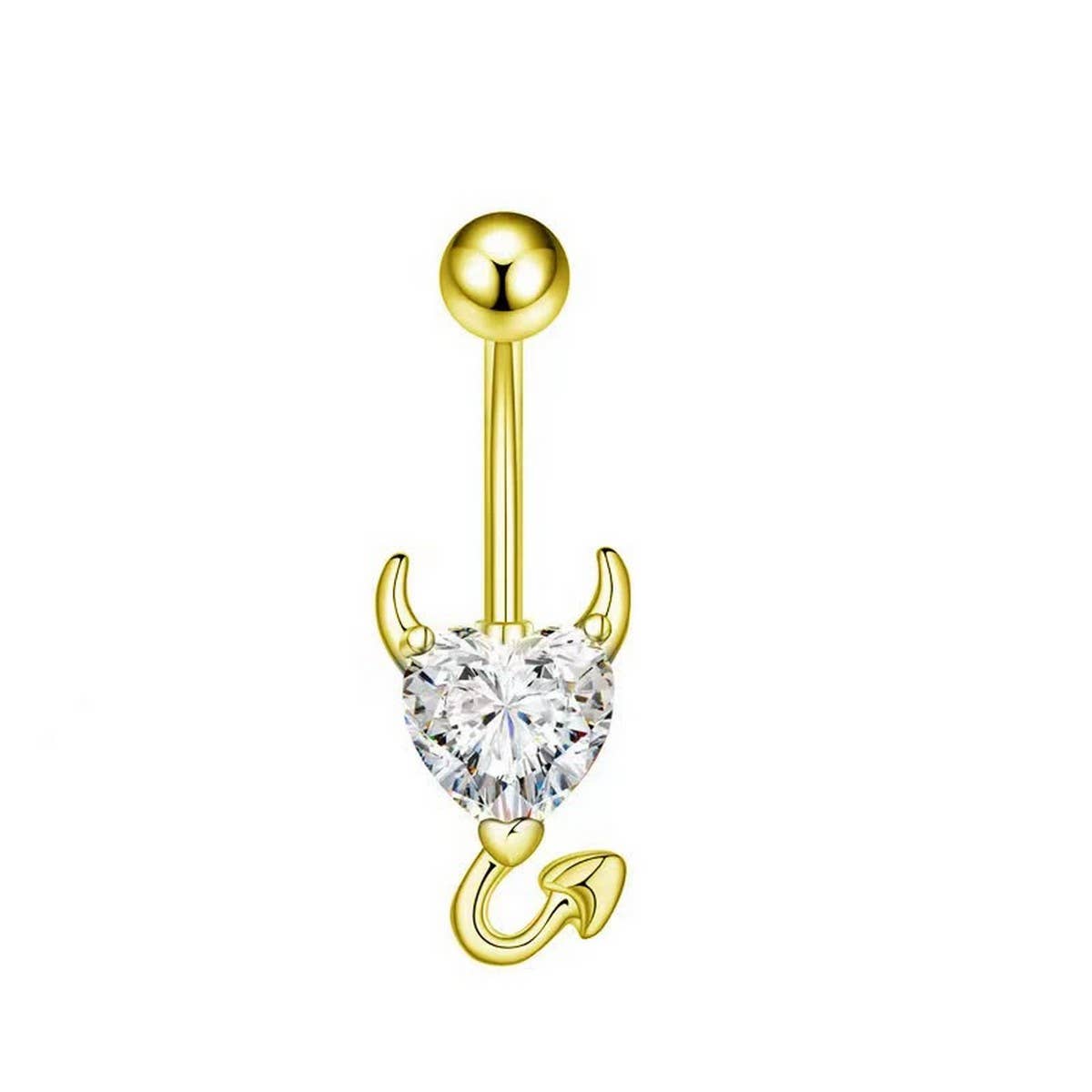 Zircon Belly Piercing Set – Mixed Charm Styles_CWMM9188