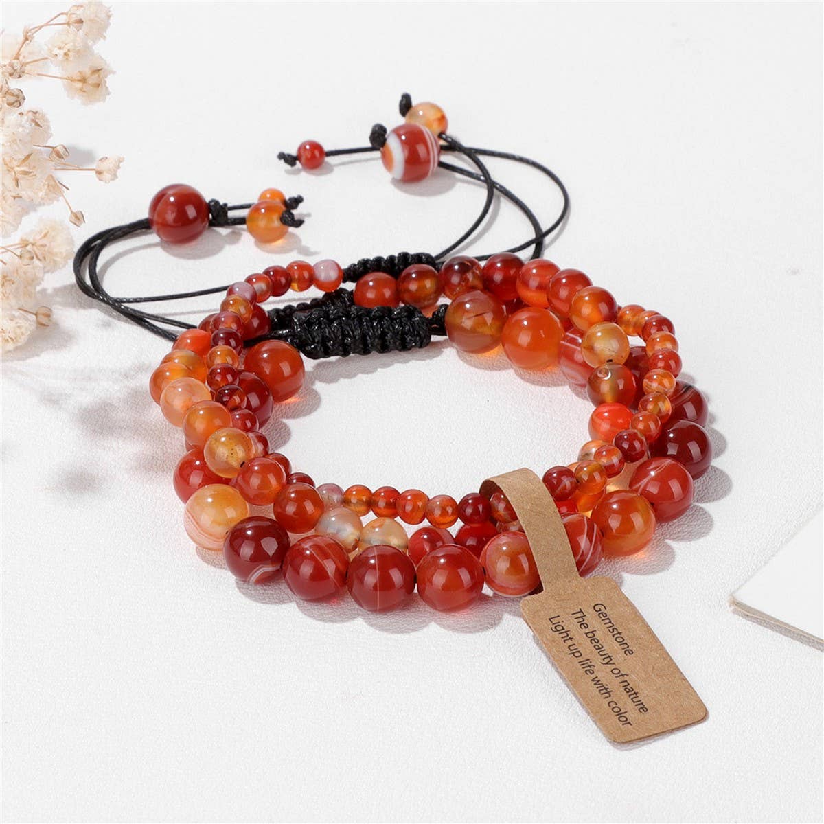 CWAJE4233_NATURAL STONE SIMPLE BRAIDED BRACELET