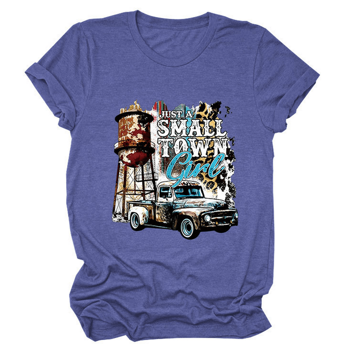 Just a Small Town Girl Print T-Shirt – Loose Fit_CWTTS1525