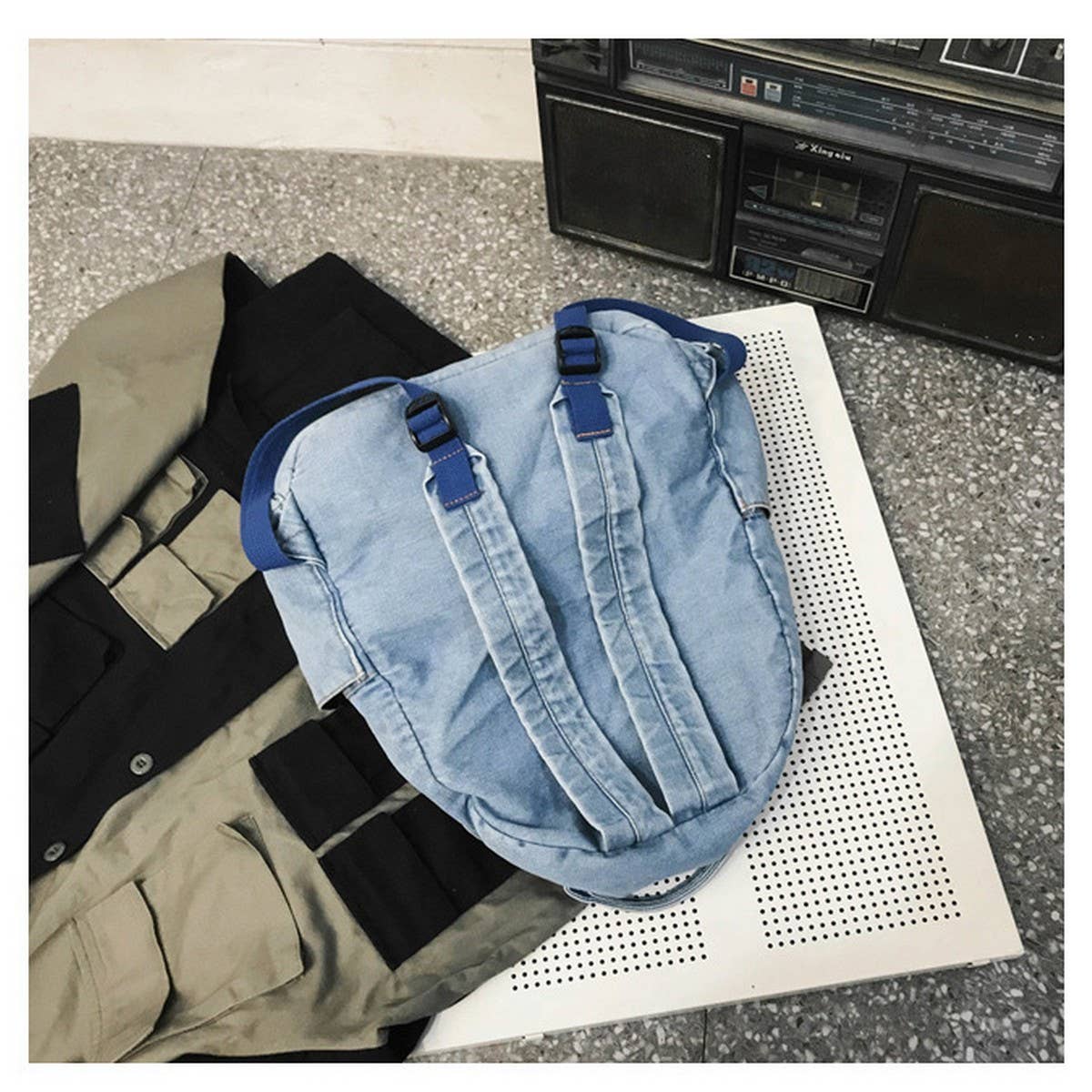 VERSATILE CANVAS BACKPACK LEISURE SHOULDER BAG_CWAB2213