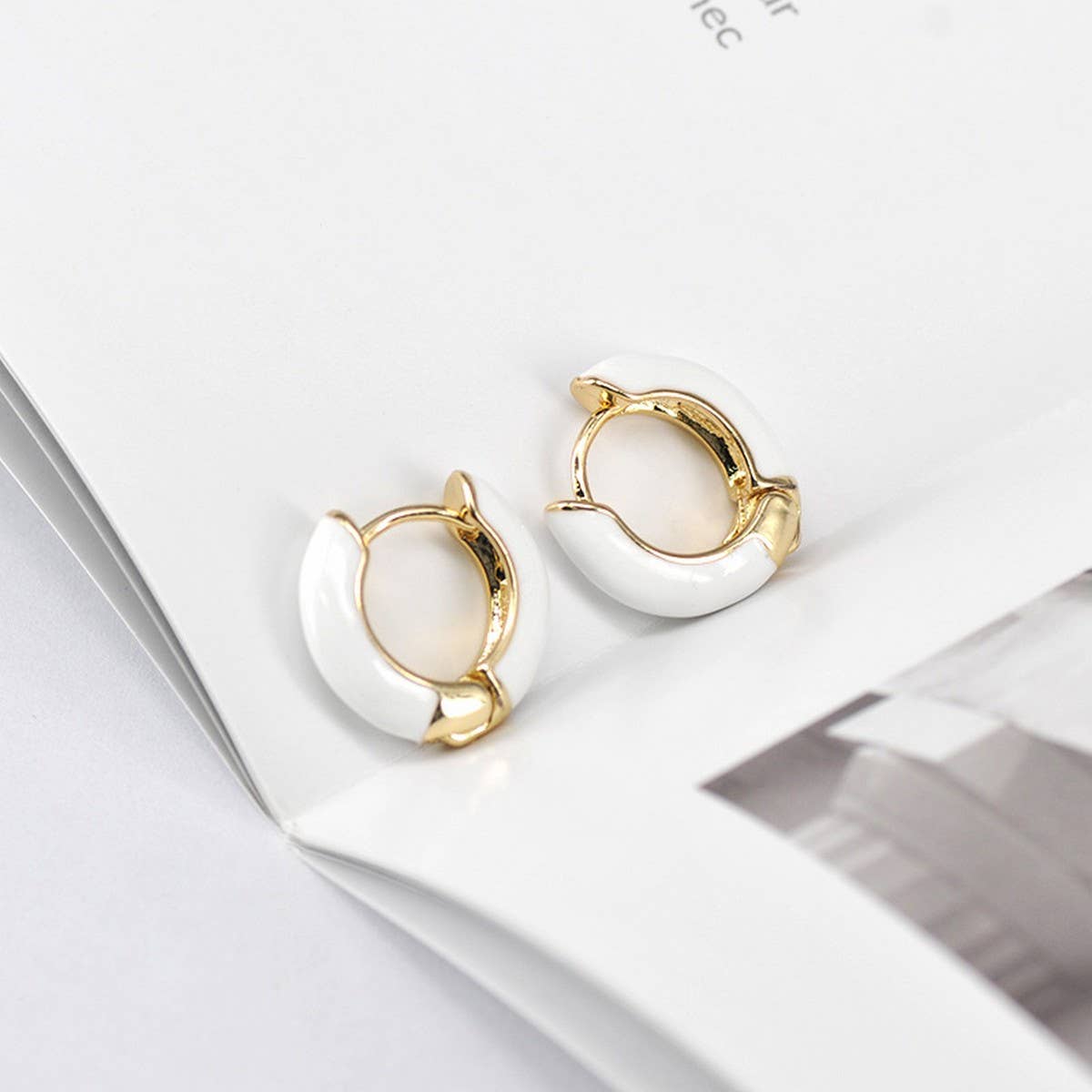 GEOMETRIC FRESH SWEET ROUND OIL DROP EARRINGS