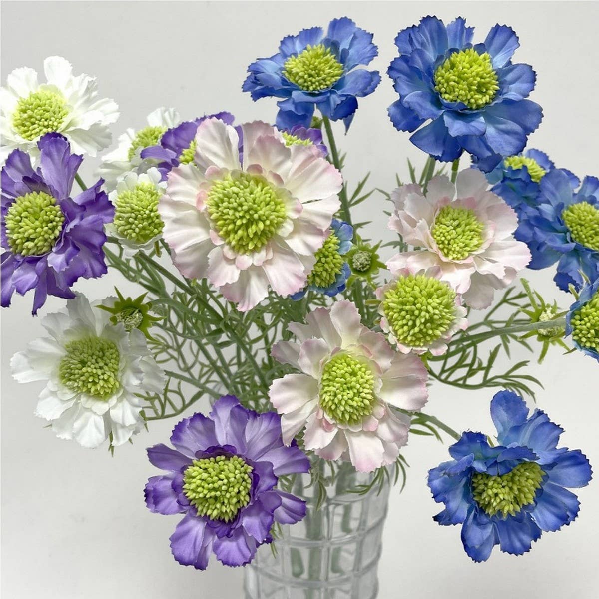 Single Stem 5-Head Flocked Cosmos Daisy Flower_CWMM6573