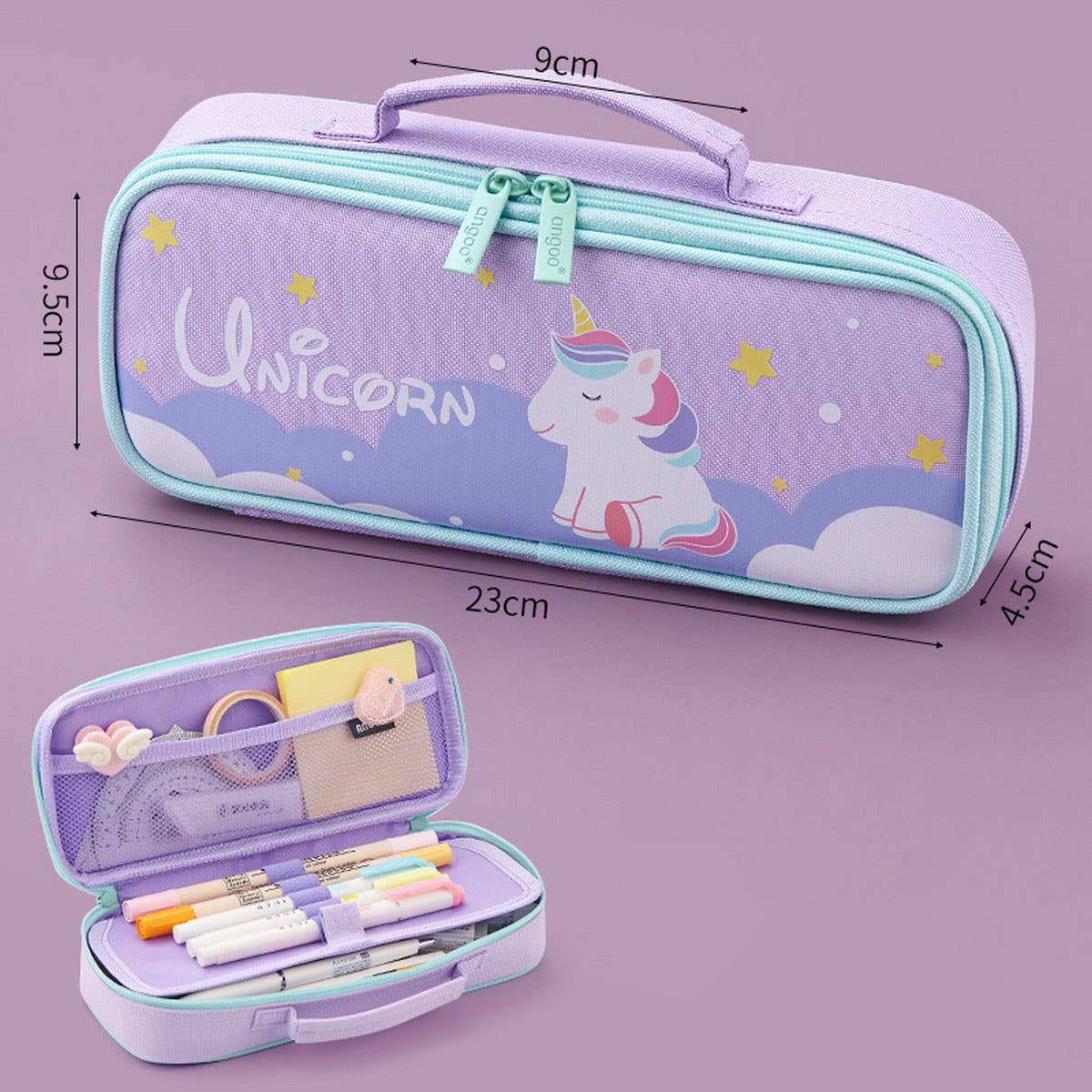 MULTI-LAYER STORAGE PORTABLE CANVAS PENCIL CASE