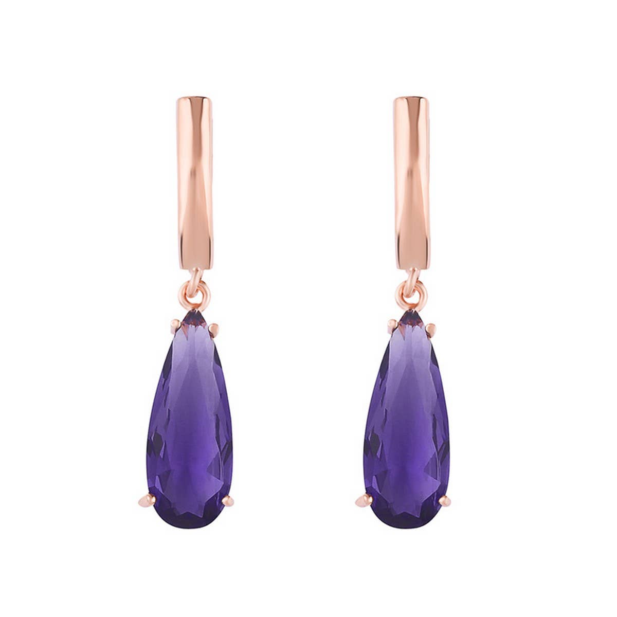 ZIRCON JEWELRY ROSE GOLD WATER DROP EARRINGS_CWAJE1017