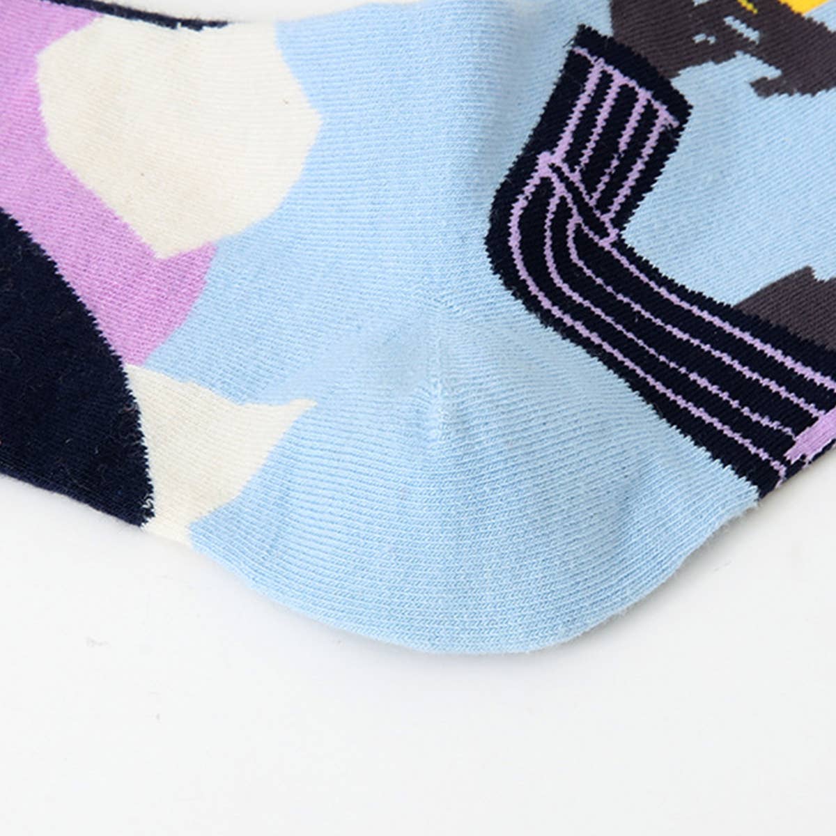 FUN SOCKS COLORFUL PATTERNED ART SOCKS