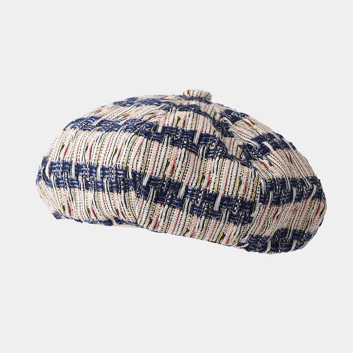 RETRO ROUGH TEXTURE CONTRAST COLOR BERET_CWAB2927