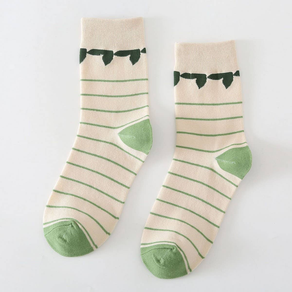 WINTER ROLLED-EDGE STRIPED SOCKS
