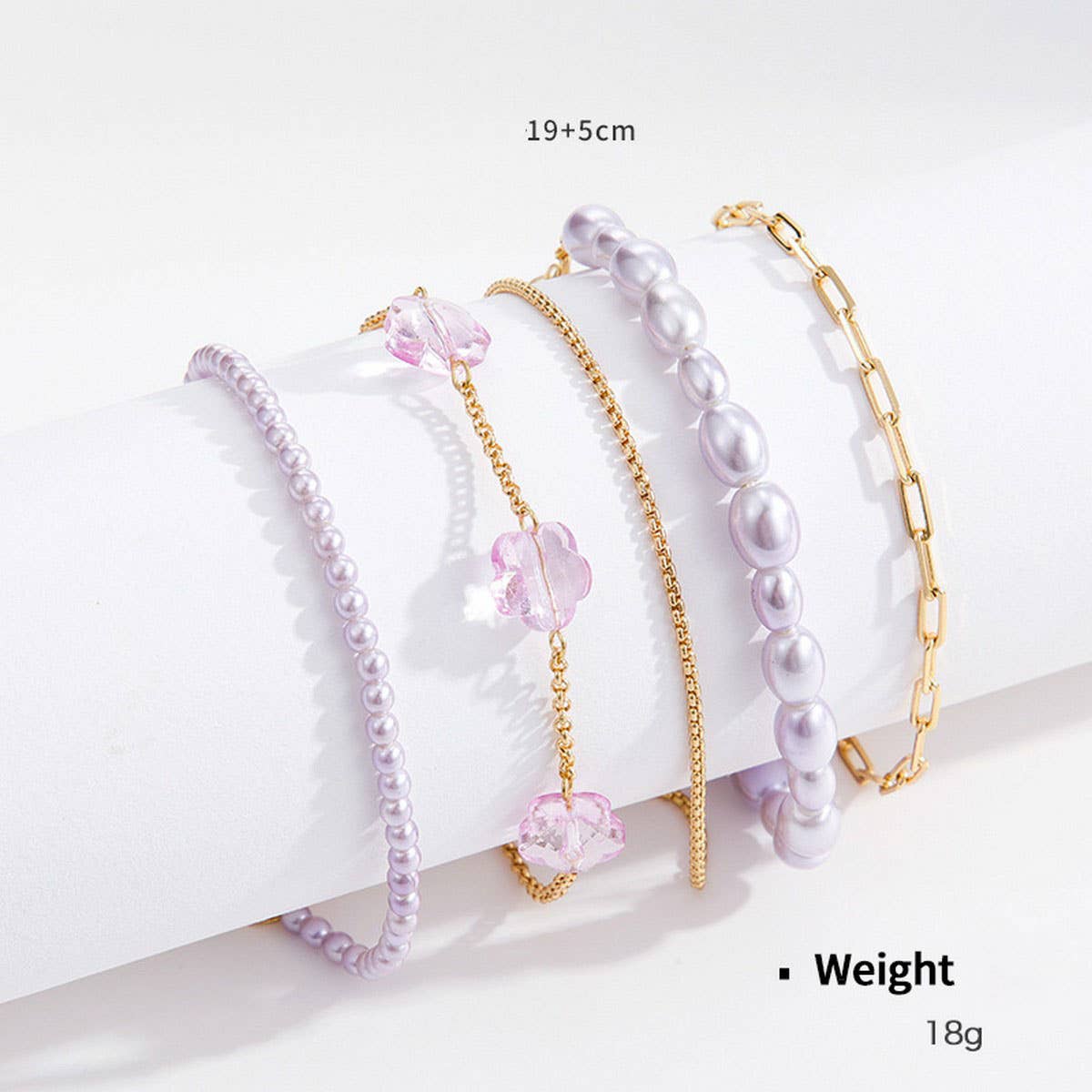 LAVENDER SERIES STACKED PEARL NECKLACE COMBINATION