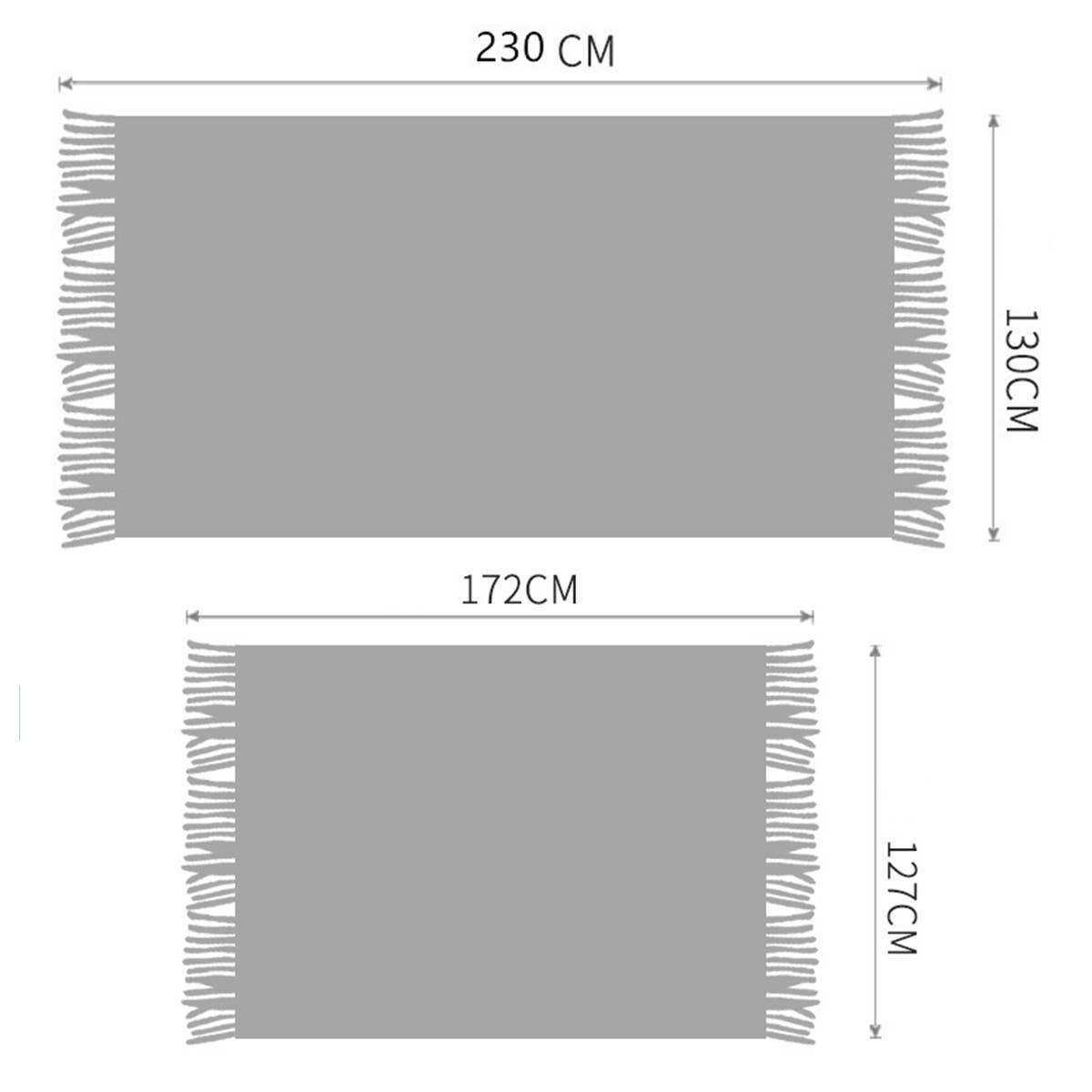 SOFT AND WARM KNIT TASSEL BLANKET FOR BED SOFA_CWMM0186