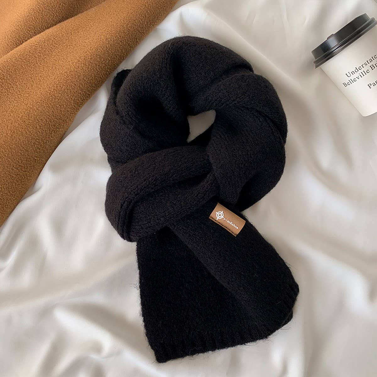 Cute Knit Scarf ? Unisex Solid Color Neck Warmer