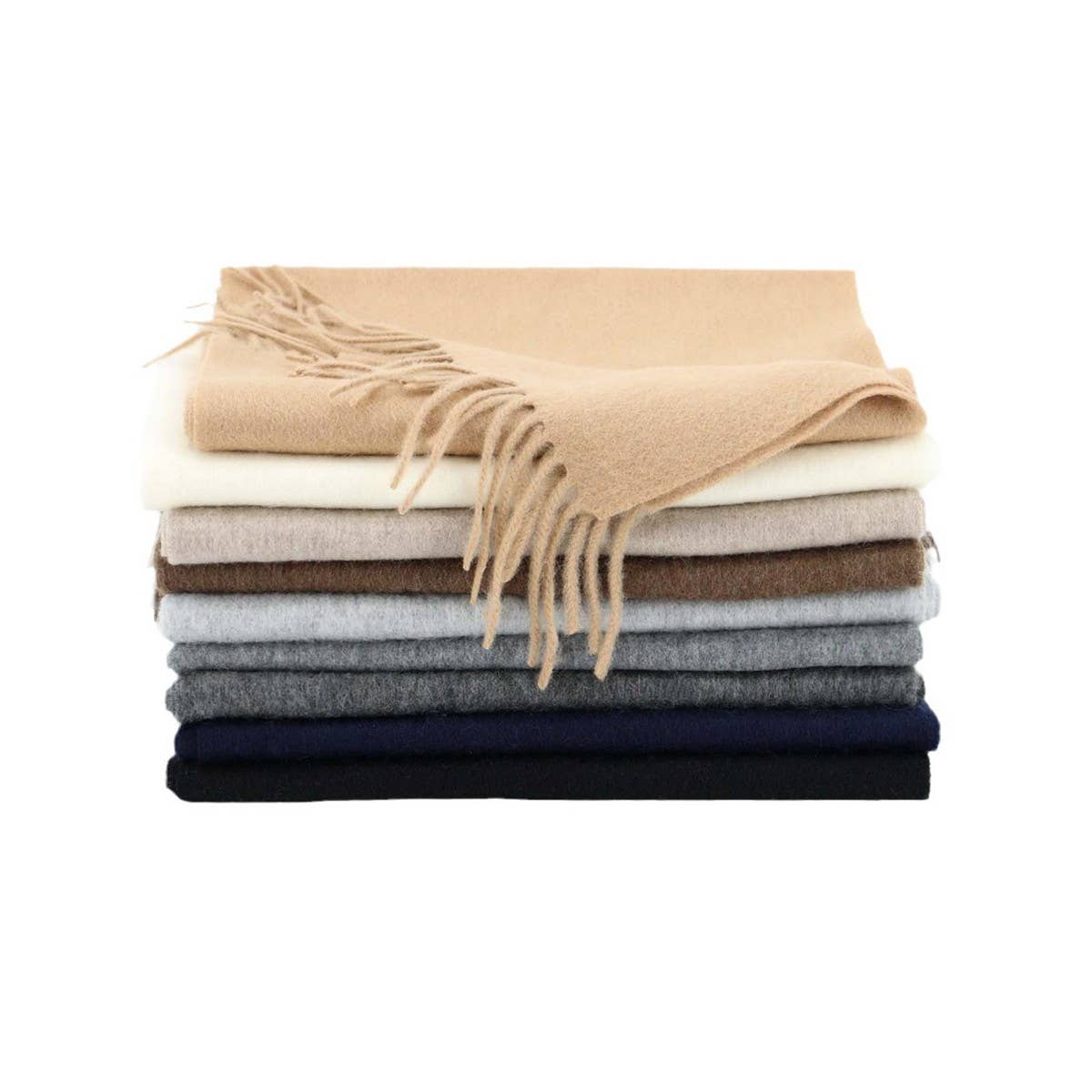 100% Wool Solid Scarf – Elegant Unisex Spring Wrap_CWASC1093