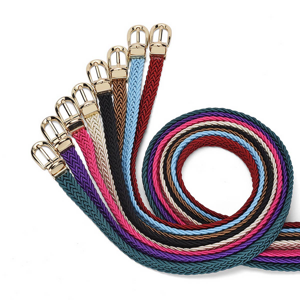 WOMEN BRAIDED PIN BUCKLE DETACHABLE BELT_CWABE0361
