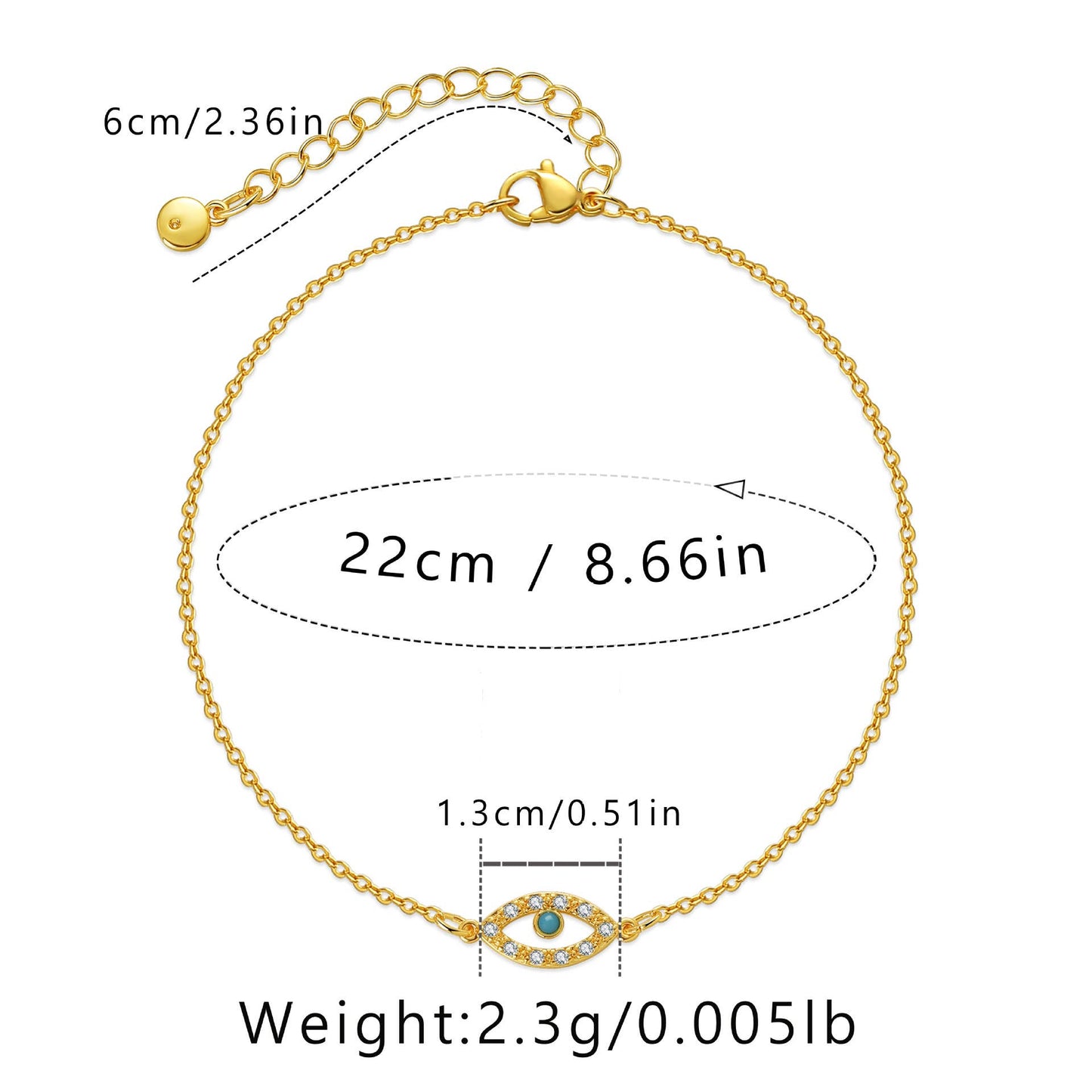 Niche and high-end hollowed-out eye anklet