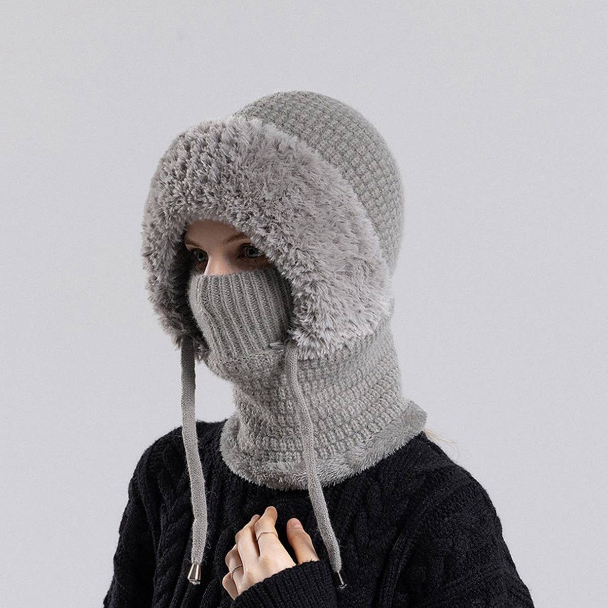 WINTER WARM HAT MASK SCARF SET