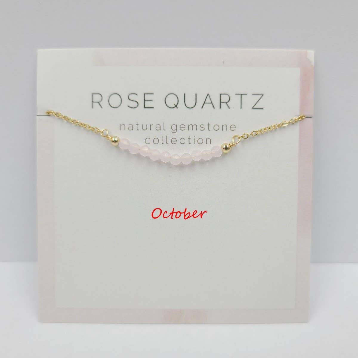 DECEMBER NECKLACE NATURAL STONE LOCK BONE CHAIN